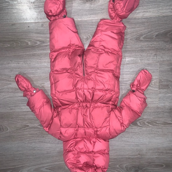 Pink Burberry Baby Snow Suit - Picture 3 of 4